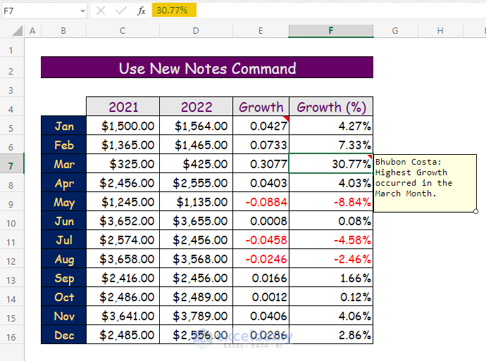 Handy Approaches to Add Notes in an Excel Formula 