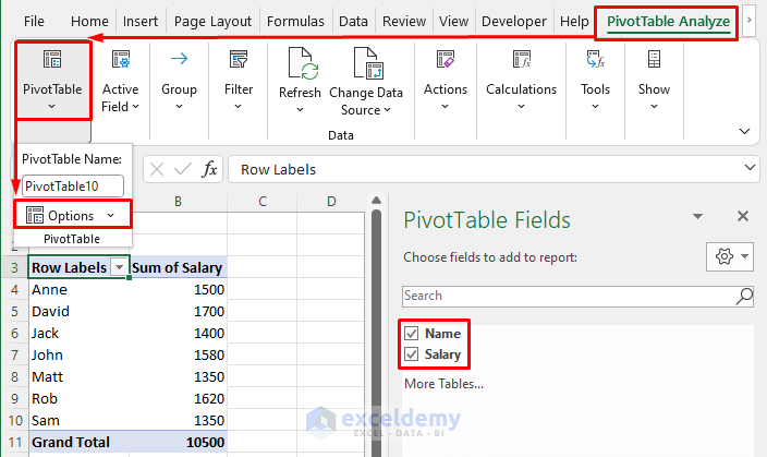 Auto Refresh Pivot Table without VBA When Opening File