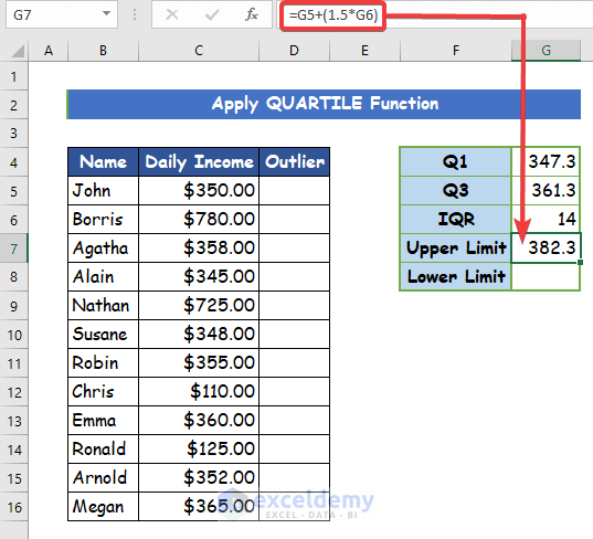 Handy Approaches to Calculate Outliers in Excel