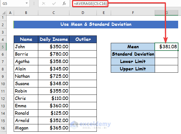 Handy Approaches to Calculate Outliers in Excel