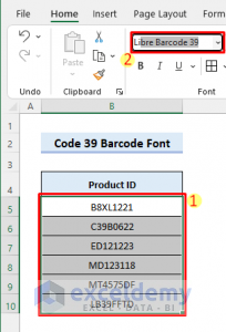 How to Use Code 39 Barcode Font for Excel (with Easy Steps)