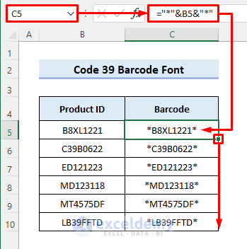 How Use Code 39 Font Excel Easy Steps)