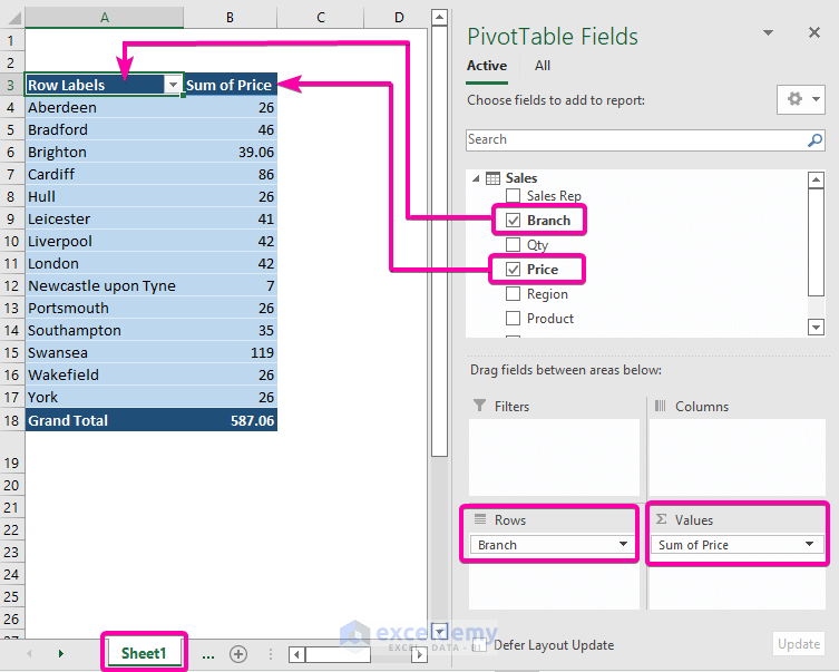 Steps to Connect Slicer to Multiple Pivot Tables from Different Data Source