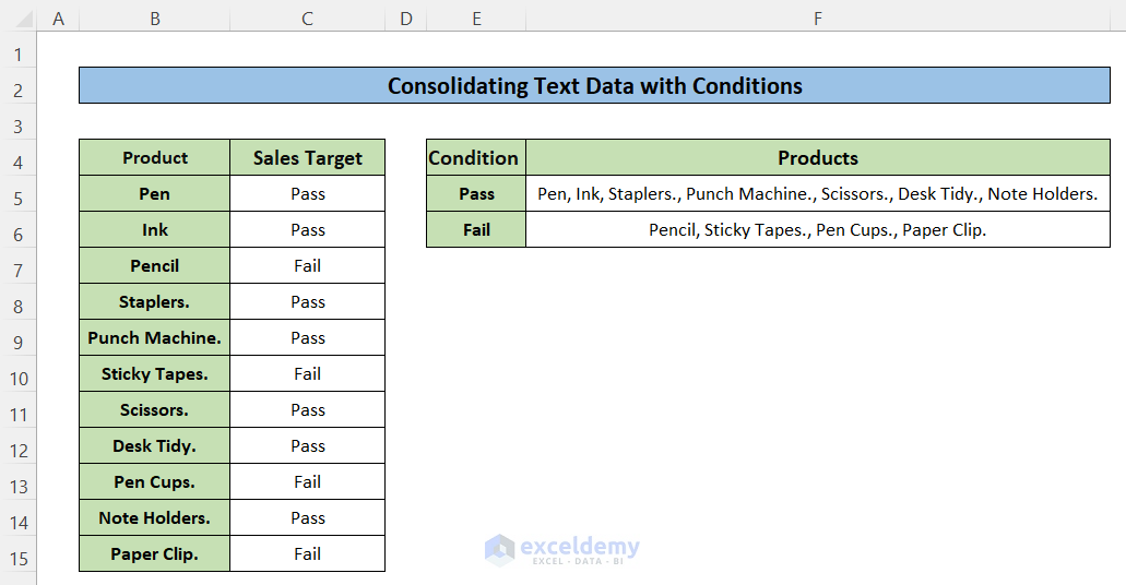 with a Condition Using TEXTJOIN Function