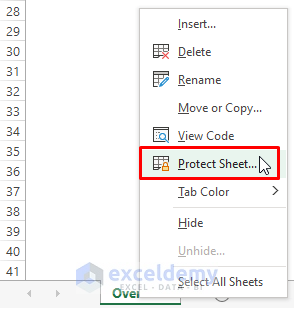 Context Menu-Save Excel File with Password