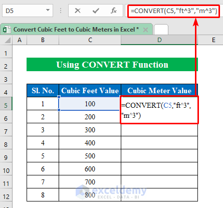 Convert Cubic Feet to Cubic Meters