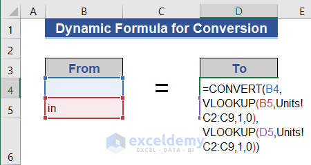 Convert Inches to Cm and Other Units with a Dynamic Excel Formula
