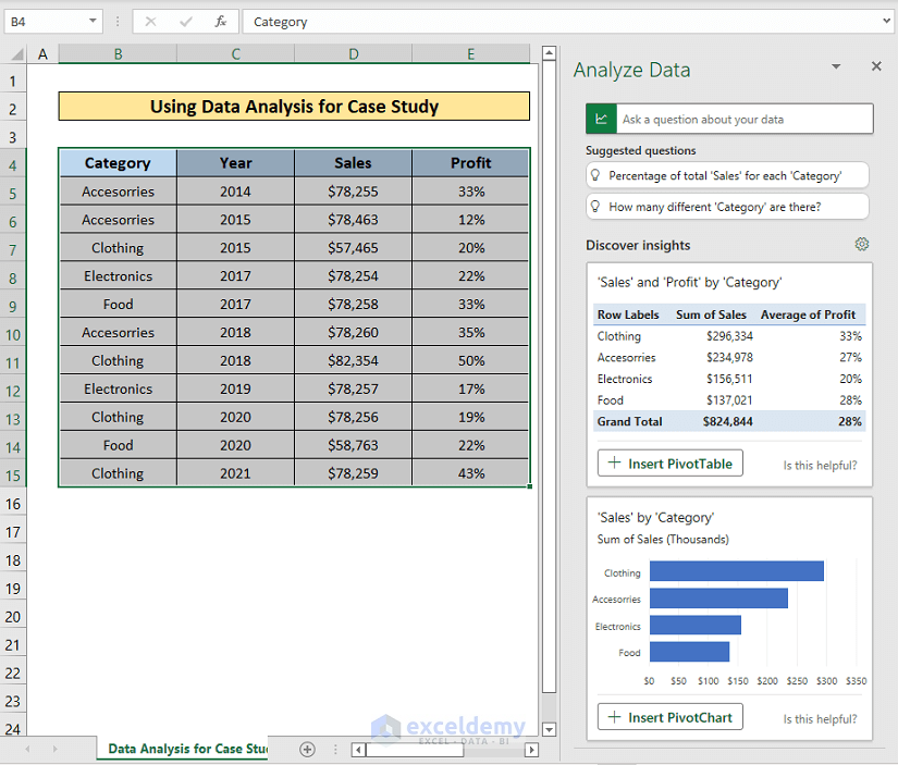 How to Use Excel Data Analysis for Case Study