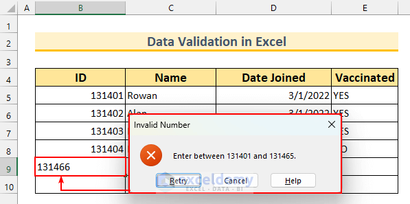 Data Validation and Consolidation in Excel 10