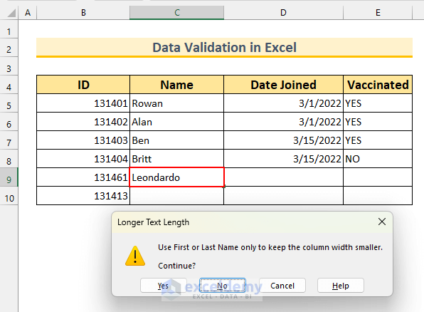 Data Validation and Consolidation in Excel 13