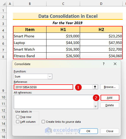 Data Validation and Consolidation in Excel 22