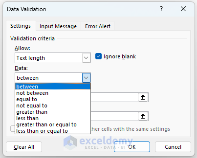Data Validation and Consolidation in Excel 3