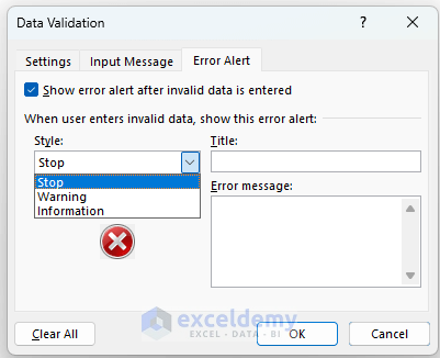 Data Validation and Consolidation in Excel 5
