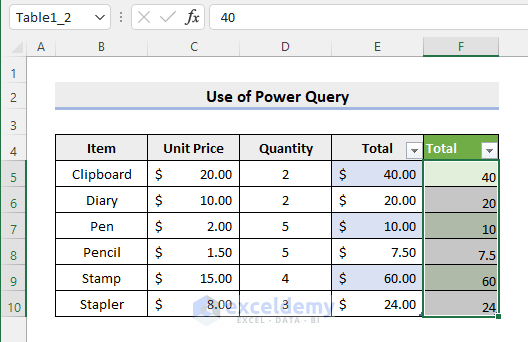 Convert Formula to Value in Multiple Cells with Power Query