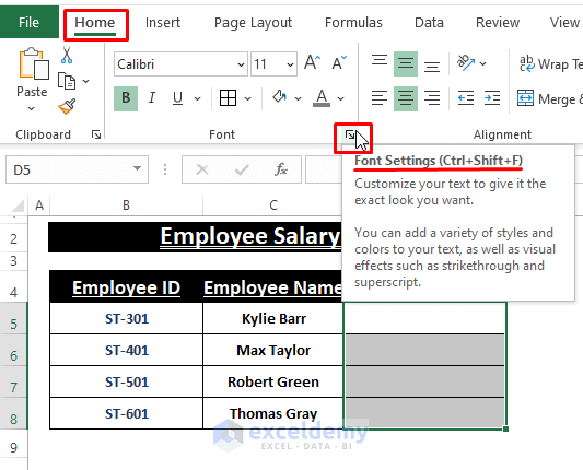 Format Cells-How to Put Equal Sign in Excel without Formula