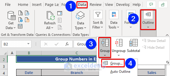 Group Numbers in Excel Pivot Table