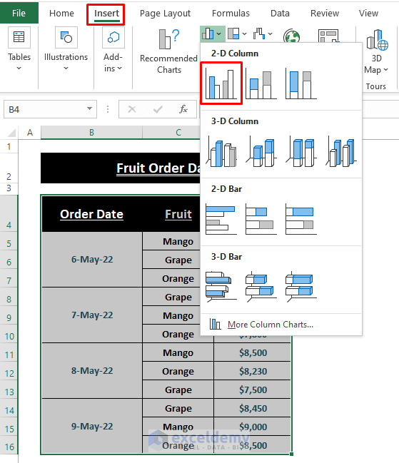 Grouped Data-How to Group Dates in Excel