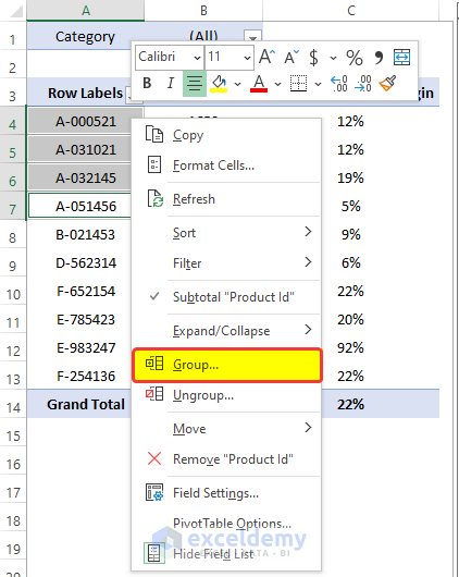 Grouping Data in Pivot Tables to Analyze Data in Excel Using Pivot Tables