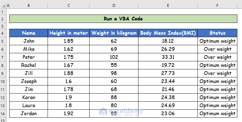 Handy Ways to Calculate BMI in Excel