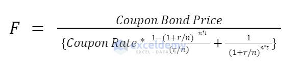 How to Calculate Face Value of a Bond in Excel Formula 2