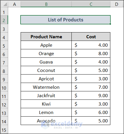 How to Calculate Selling Price in Excel Dataset