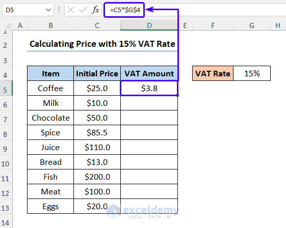 VAT Amount