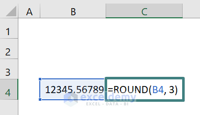 Using a Function in a Formula to Change Decimal Places in Excel