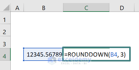 Using the ROUNDDOWN Function