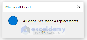 Microsoft Excel Dialogue Box