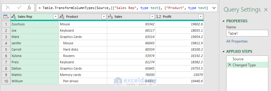 Use Power Query to Convert Formula to Value Without Paste Special in Excel