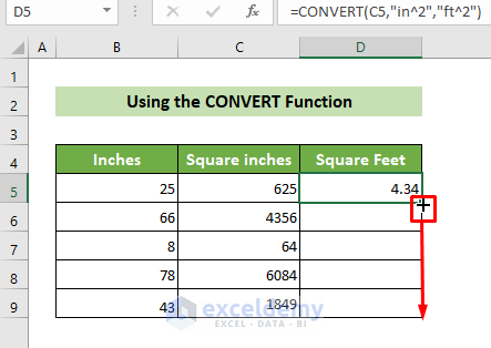 Drag the Fill Handle to Copy the Same Formula