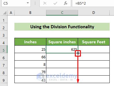 Drag the Fill Handle to Copy Formula