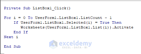 ListBox Code to Create a Data Entry Form in Excel VBA