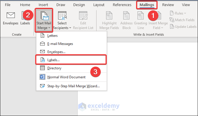How to Create Labels in Word from Excel List Creating Labels