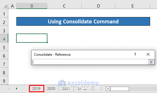 Using Excel Consolidate Command to Create a Linked Consolidation