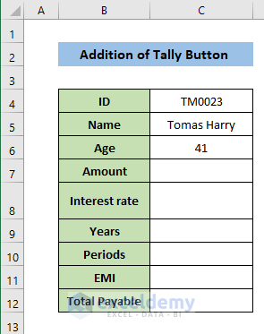 How to Create a Tally Button in Excel