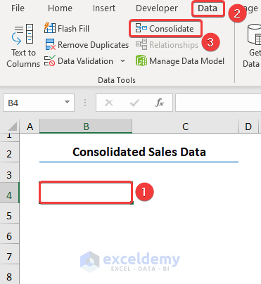 How to Do Consolidation in Excel for Multiple Worksheets
