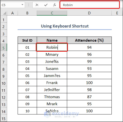 How to Edit Cell with Single Click Using Keyboard Shortcut in Excel