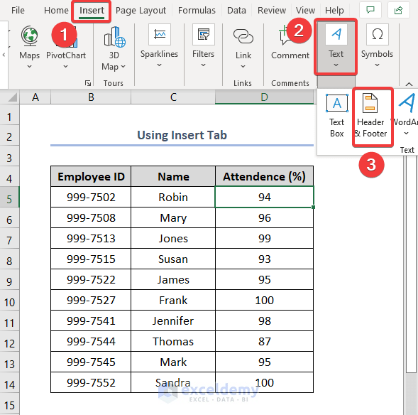 How to Edit Header in Excel