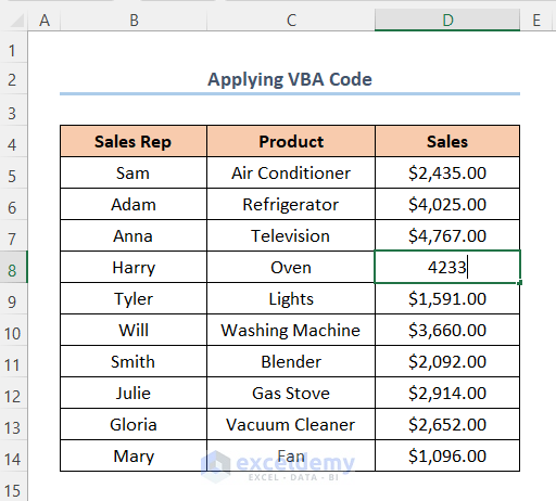 How to Edit a Cell in Excel Using VBA Code