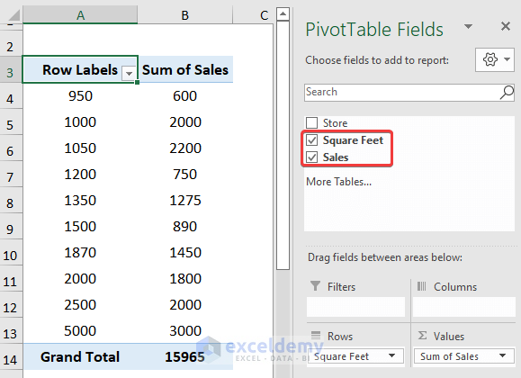 How to Group Data in Pivot Table by Value