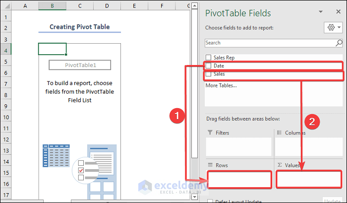 How to Group Dates in Excel Filter Inserting Pivot Table