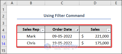How to Group Dates in Excel Filter Using Date Filters