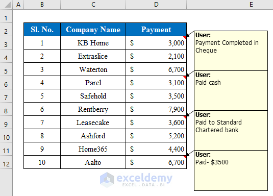 Hide All Comments in Excel