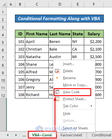 Highlight Active Row and Column Number Applying Conditional Formatting Along with a VBA Code