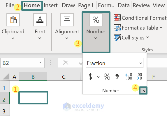 How to Display Fractions in Excel