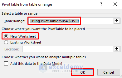 Make Frequency Distribution Table Using Pivot Table