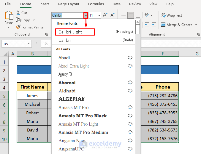 How to Format an Address Book in Excel