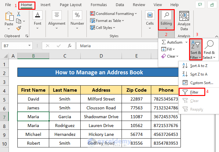 How to Manage an Address Book