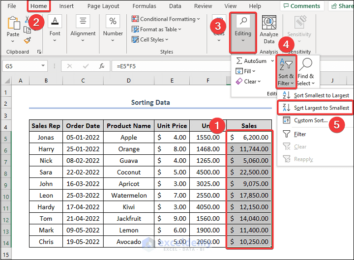 How to Organize Raw Data in Excel Employing Sorting